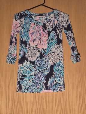 Lilly Pulitzer Girl's Dress Blue Pink M 6/7